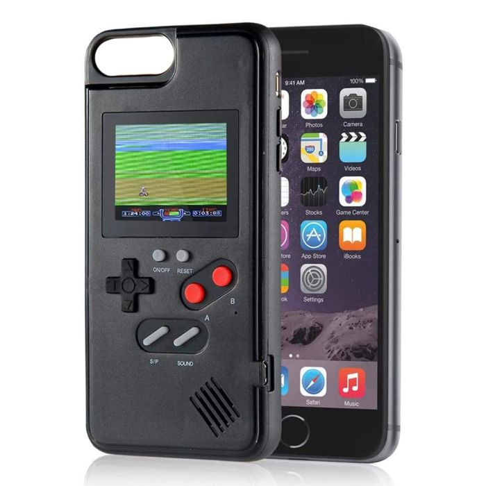 Чохол Dendy/GameBoy кольоровий 36 ігор для iPhone 6 Plus (Чорний)
