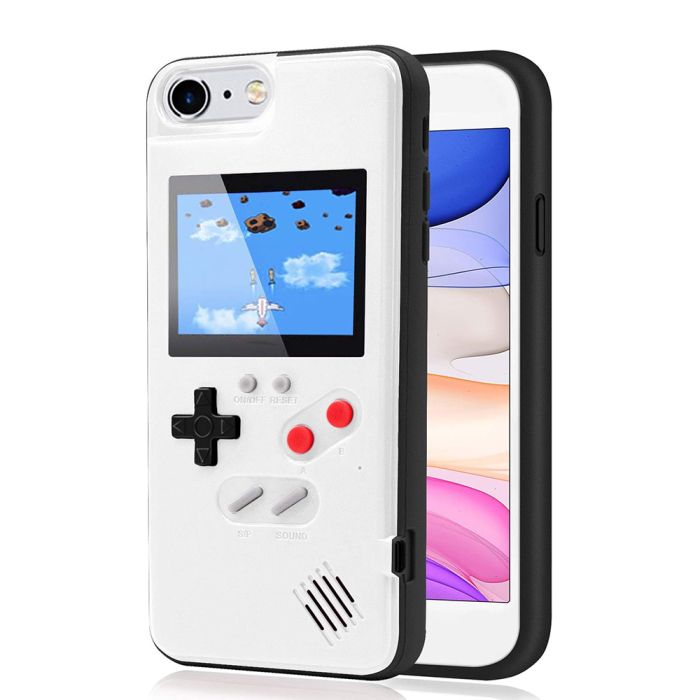 Чохол Dendy/GameBoy кольоровий 36 ігор для iPhone 8 (Білий)