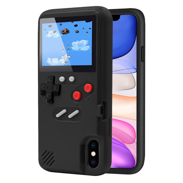 Чохол Dendy/GameBoy кольоровий 36 ігор для iPhone XS Max (Чорний)