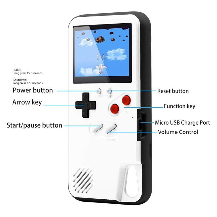 Чохол Dendy/GameBoy кольоровий 36 ігор для iPhone Xr (Чорний)