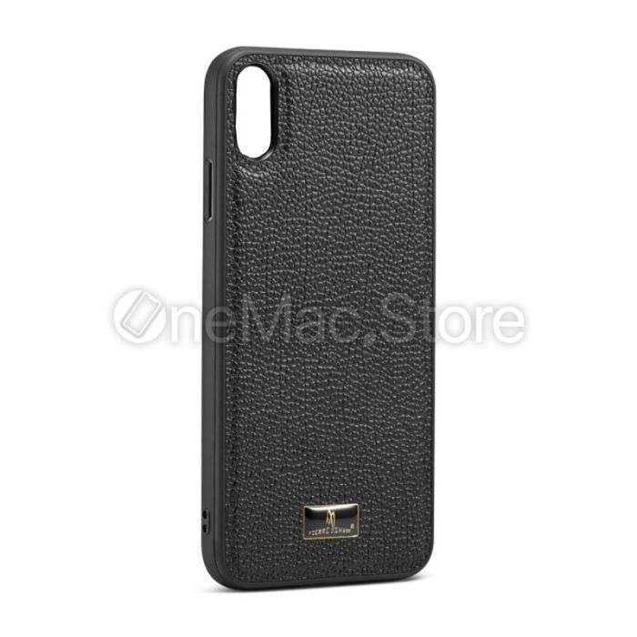 Чохол шкіряний FS Lychee для iPhone XS Max (Чорний)