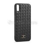 Чохол шкіряний FS Braided для iPhone XS Max (Чорний)