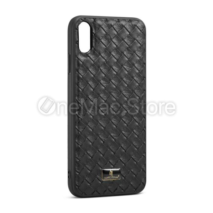Чохол шкіряний FS Braided для iPhone X/XS (Чорний)