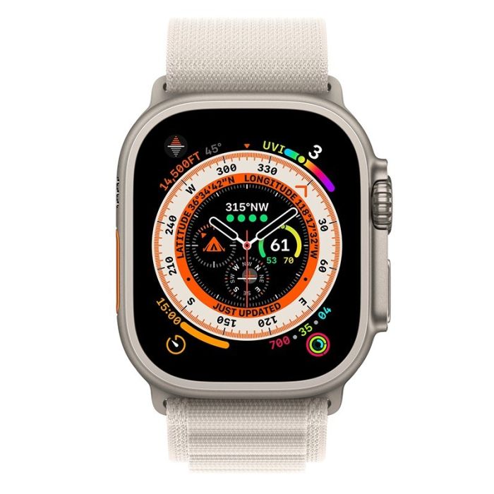 Ремінець Apple Alpine Loop Band Large для Apple Watch 42/44/45/49mm (Білий/Starlight) MQE53