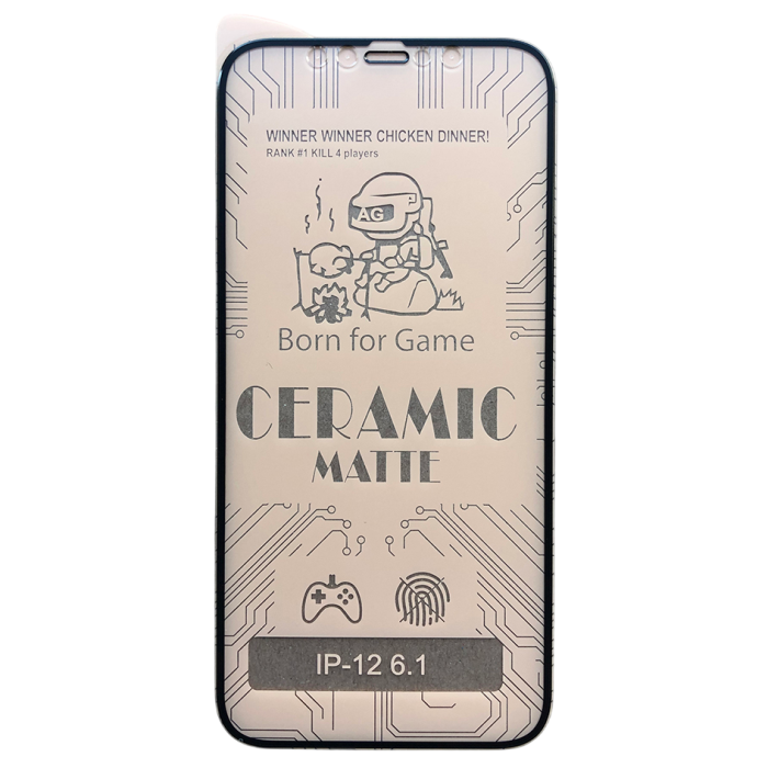 Захисне керамічне скло для iPhone 12 (матове/ігрове)