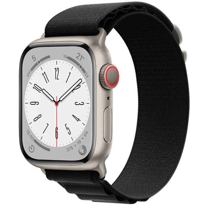 Ремінець Apple Alpine Loop Band Large для Apple Watch 42/44/45/49mm (чорний/black)