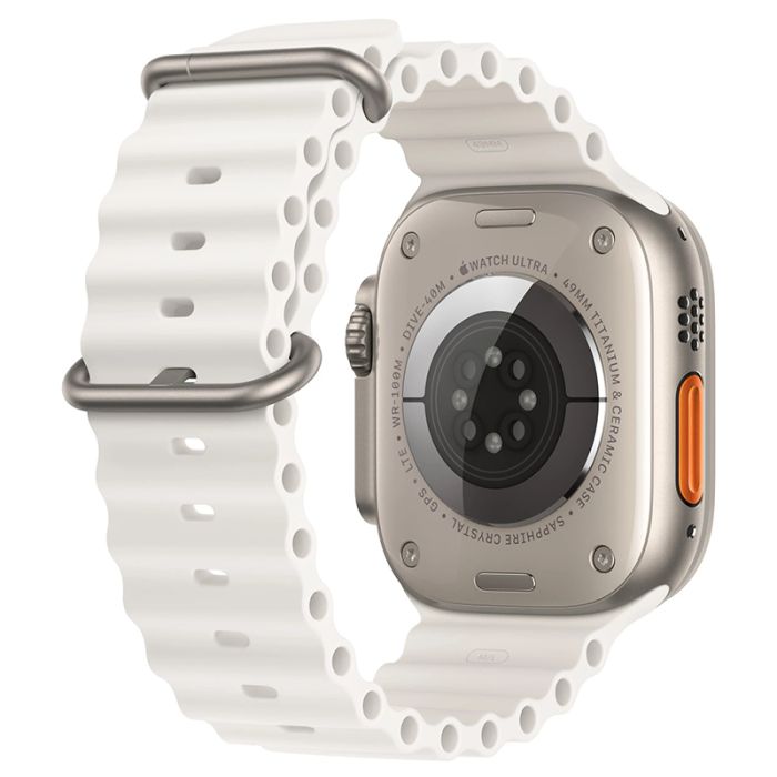 Ремінець Apple Ocean Band для Apple Watch 42/44/SE/45/49 mm Ultra (білий/white) MQE93