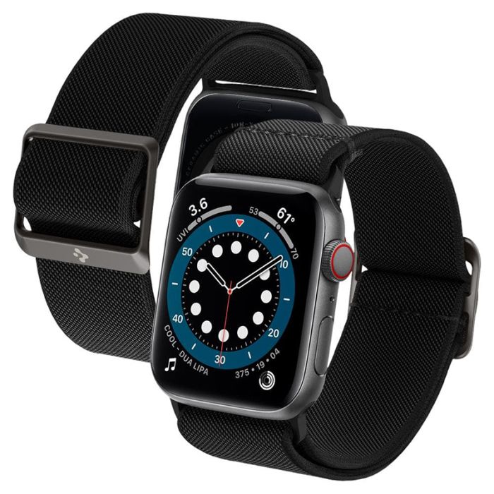 Нейлоновий ремінець Spigen для Apple Watch 44 mm Band Lite Fit (чорний/black)