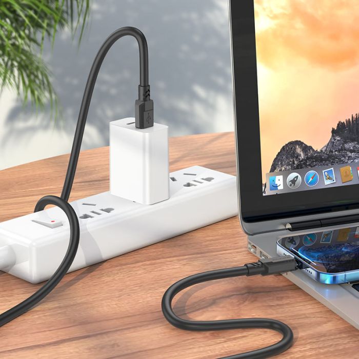 Зарядний кабель BOROFONE Goodway 2.4A USB-Lightning (Чорний)